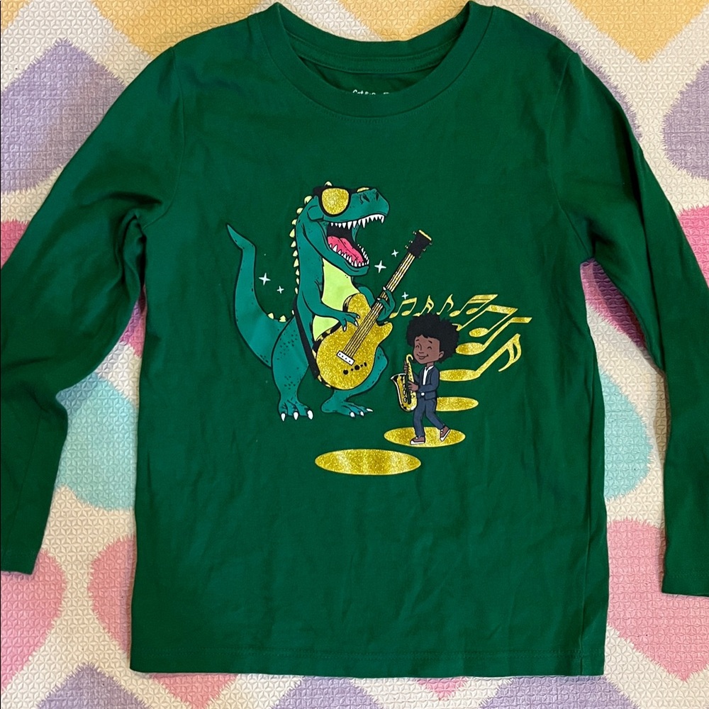 Cat & Jack Green Long Sleeve Shirt Size 5T new